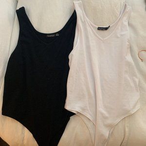 2 pack black and white bodysuit